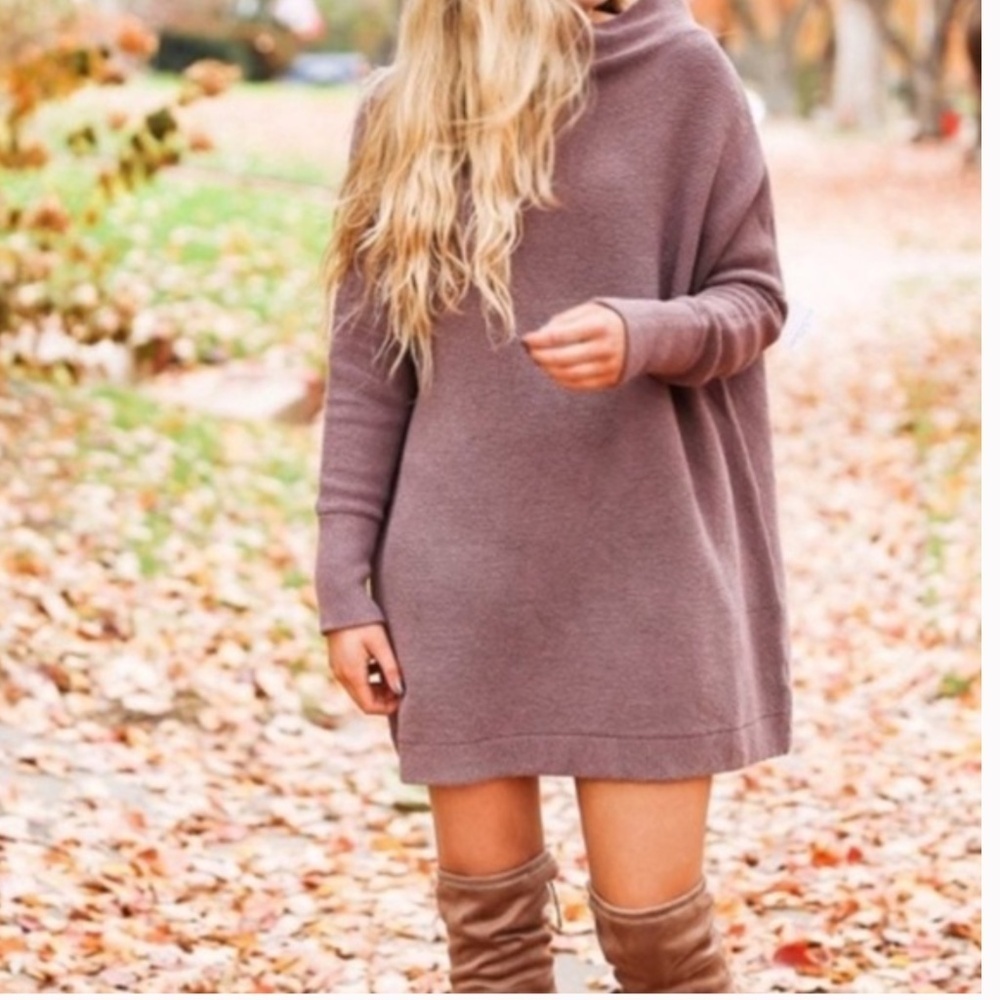 Free People Ottoman Slouchy Sweater Tunic Dress M